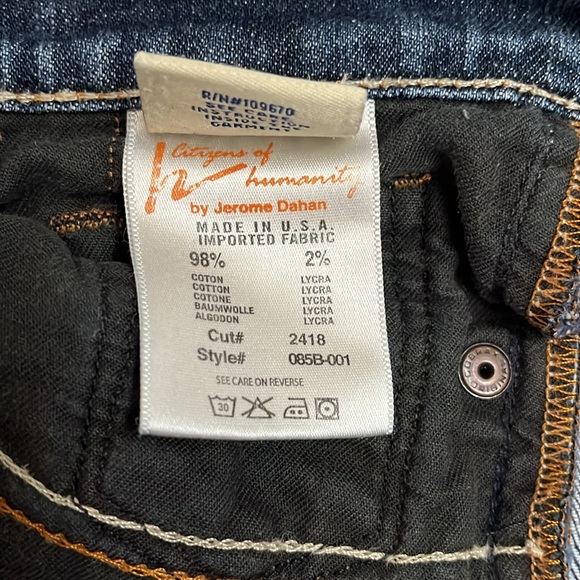 💚Citizens of Humanity low waist bootcut jeans size 28. Made in USA. 73D - Picture 9 of 10
